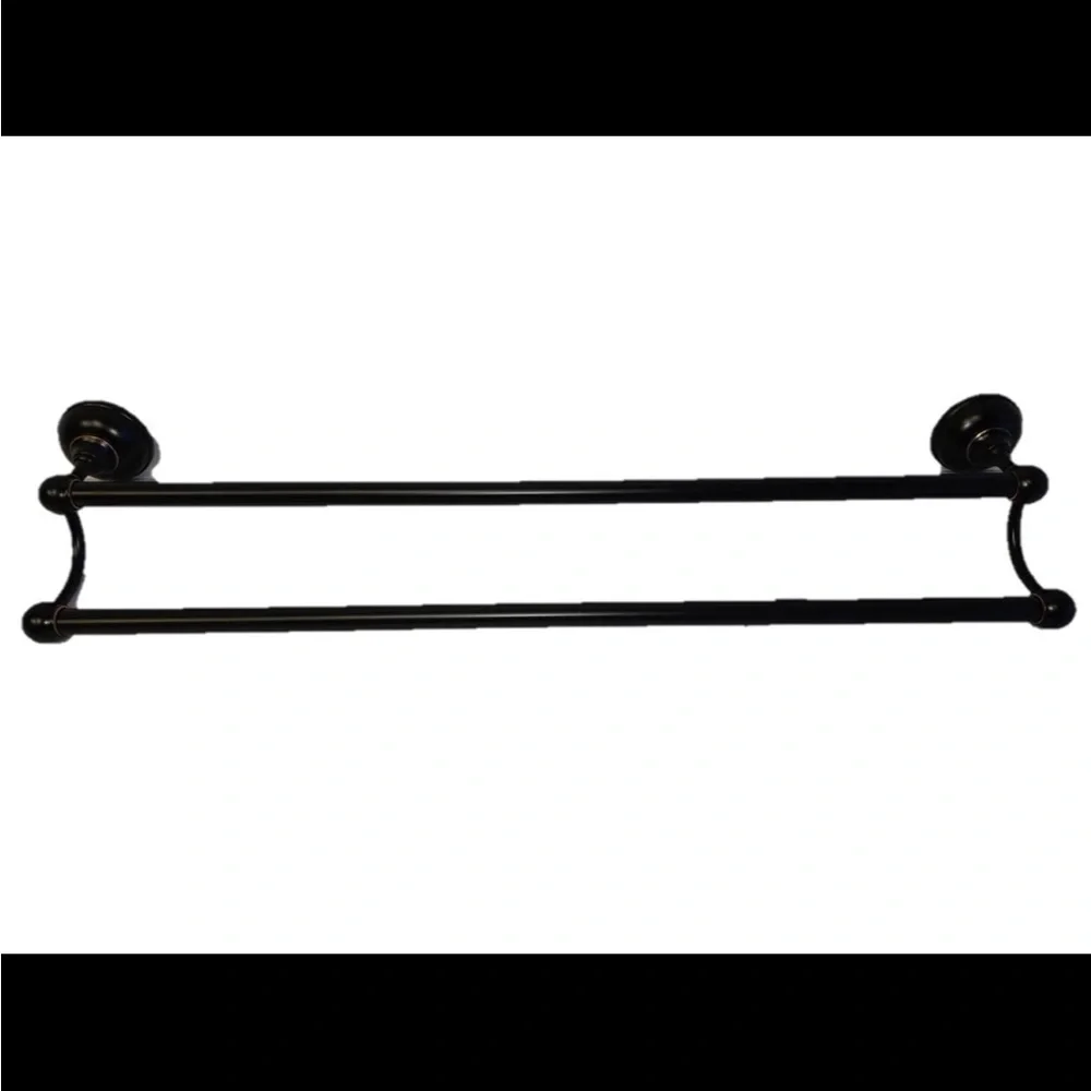 Threshold Oil-Rubbed Bronze Classic Double Towel Bar 26”